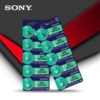 50шт Sony 100% Original 321 SR616SW 1,55 U Srebro-Оксидный Baterija za sat SR616SW 321 Gumb Novčić Ćelija MADE IN JAPAN 2