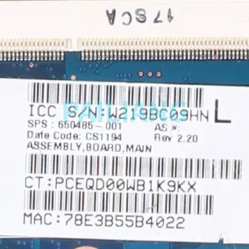 Za HP Pavilion DV4-4000 Matična ploča HM65 650485-001 Matična ploča laptopa DDR3 testiran je u REDU 3
