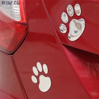 1/2/3 par 3D Dog Lapa Trag PVC naljepnice za auto oznaka pas medvjed mačka je životinja otisak noge naljepnica stil vozila auto moto dekor