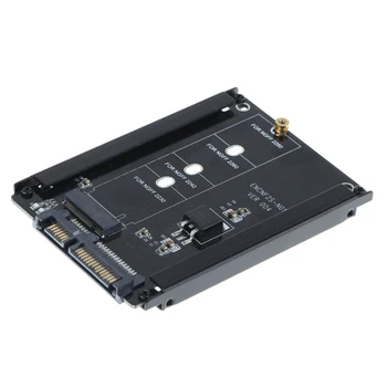 ALLOYSEED Crno Metalno Kućište B + M ključ M. 2 NGFF SSD za 2,5 SATA 6 GB/sec. karta adapter sa priključkom za kućišta m2 NGFF ssd sata adapter 0