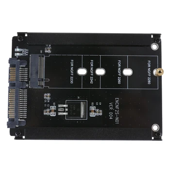 ALLOYSEED Crno Metalno Kućište B + M ključ M. 2 NGFF SSD za 2,5 SATA 6 GB/sec. karta adapter sa priključkom za kućišta m2 NGFF ssd sata adapter 2
