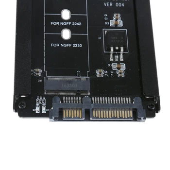 ALLOYSEED Crno Metalno Kućište B + M ključ M. 2 NGFF SSD za 2,5 SATA 6 GB/sec. karta adapter sa priključkom za kućišta m2 NGFF ssd sata adapter 4