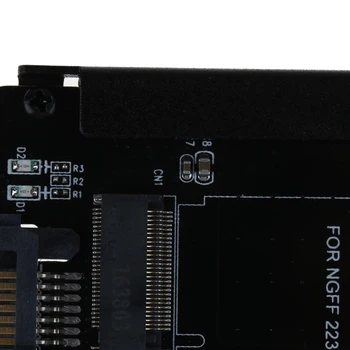 ALLOYSEED Crno Metalno Kućište B + M ključ M. 2 NGFF SSD za 2,5 SATA 6 GB/sec. karta adapter sa priključkom za kućišta m2 NGFF ssd sata adapter 5