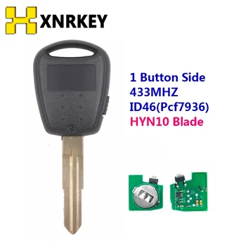 XNRKEY Zamjena za Daljinsko auto privjesak za ključeve sa Strane 1 Gumb 433 Mhz ID46 za Kia Picanto, Rio Soul, Venga Ceed Bez Svjetla