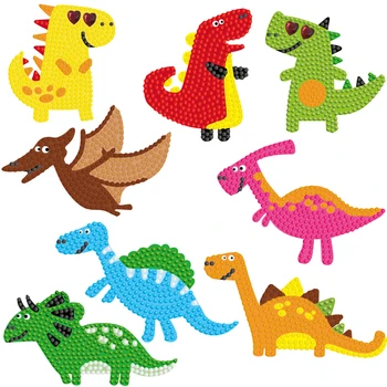 Dinosaur Dijamant Slike Naljepnice Za Djecu Razvojne Igračke Boja Po Brojevima Za Odrasle Sjedalo Za Telefone Naljepnica Poklon Home Decocar