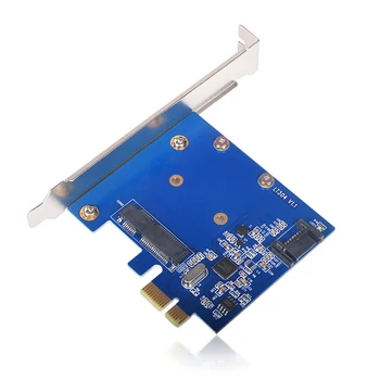 PCI Express X1 karticu za MSATA SSD SATA 3,0 Kombinirana Memorijska Proširenja 6 Gb/s Chipset ASM1061 PCIE SATA Konverter Adapter Kartice Za майнинга 2