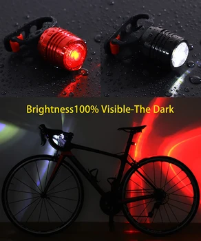WEST BIKING Biciklistička Fenjer USB Punjiva Vodootporan Upozorenje O Sigurnosti Svjetiljku na Biciklu Lampa Beg Kaciga Biciklizam dugo Svjetlo 1
