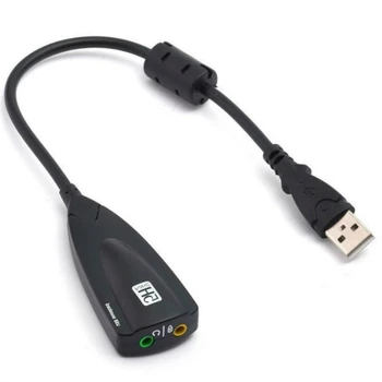 Vanjska Zvučna Kartica USB 7,1 Adapter 5HV2 USB na 3.5mm 3D CH Zvuk Антимагнитная Audio Slušalice i Mikrofon Za Prijenosna RAČUNALA PS4 0