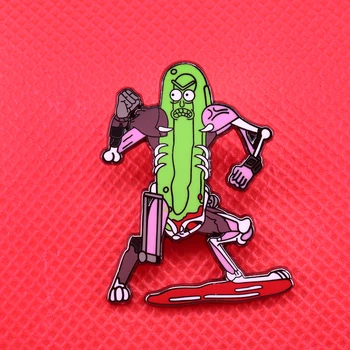 Cyborg Pickle Rick skateboard pin na rever zabavan i jedinstven dar za ljubitelje crtića 2