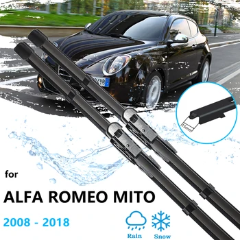 Za Alfa Romeo MiTo 2008 ~ 2018 Prednji Stražnji Metlice Brisača Set Gumenih Četkica Za Pranje Prozora Vjetrobranskog Stakla Auto Rezervni Dijelovi U J Kuka 0