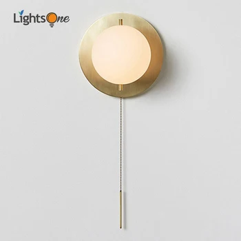 Постмодернистский minimalistički američki dizajner stakla cijele zidne lampe identitet dnevni boravak spavaća soba hodnik prikladniji mesinga zidne lampe