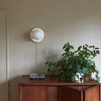 Постмодернистский minimalistički američki dizajner stakla cijele zidne lampe identitet dnevni boravak spavaća soba hodnik prikladniji mesinga zidne lampe 2