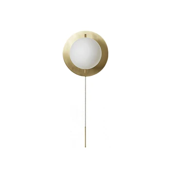 Постмодернистский minimalistički američki dizajner stakla cijele zidne lampe identitet dnevni boravak spavaća soba hodnik prikladniji mesinga zidne lampe 4