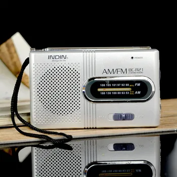 Radio na baterije Kompaktne besplatno trgovine kartice, tranzistor radio Odličan prijem Zvučnik Priključak za slušalice Dugi vijek trajanja 2 baterije tipa AA 2